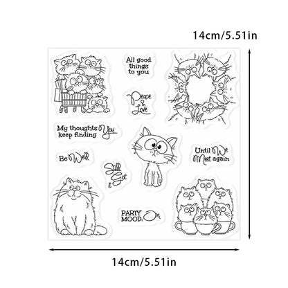 Cute Kitten Dies & Stamps Set
