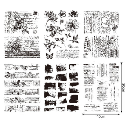 Retro Background DIY Scrapbook Clear Stamps