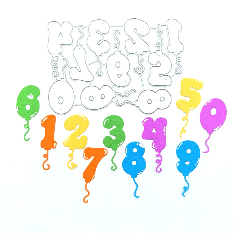 Balloon Numbers Metal Cutting Dies