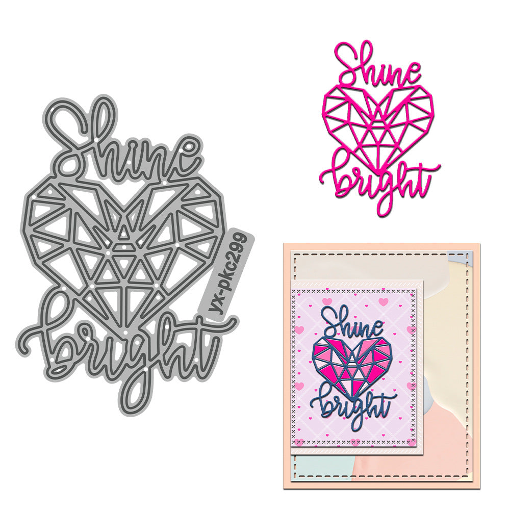 Shine Bright Geometric Heart Metal Cutting Dies