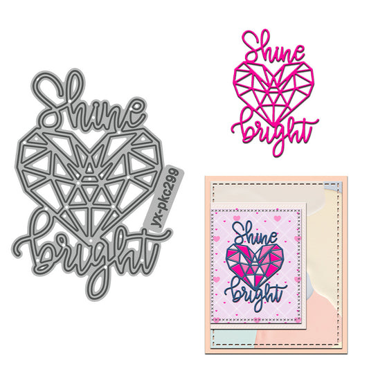 Shine Bright Geometric Heart Metal Cutting Dies