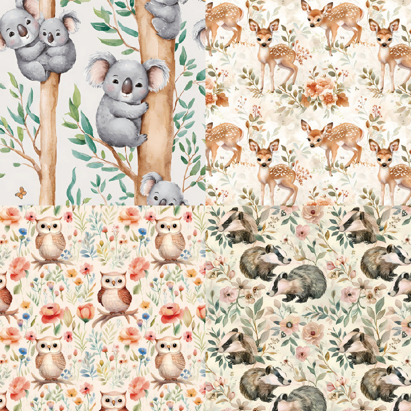24PCS 6" Critter Scrapbook Paper & Cardstock