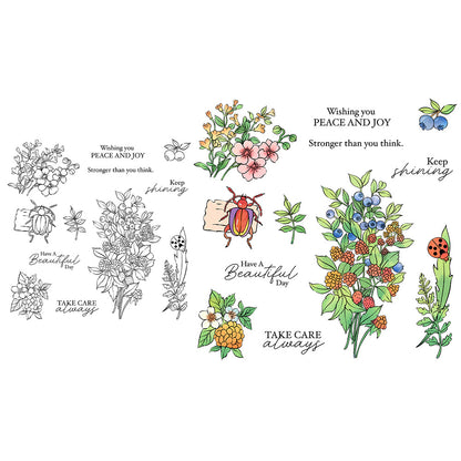 Blueberry Insects Clear Stamps