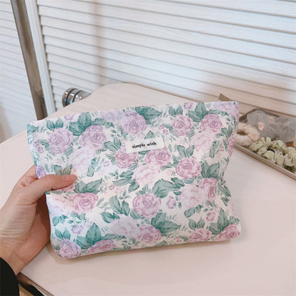 Fresh and Simple Floral Cosmetic Bag