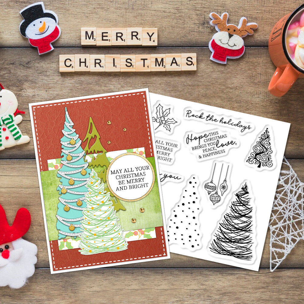 Christmas Tree Dies & Stamps Set