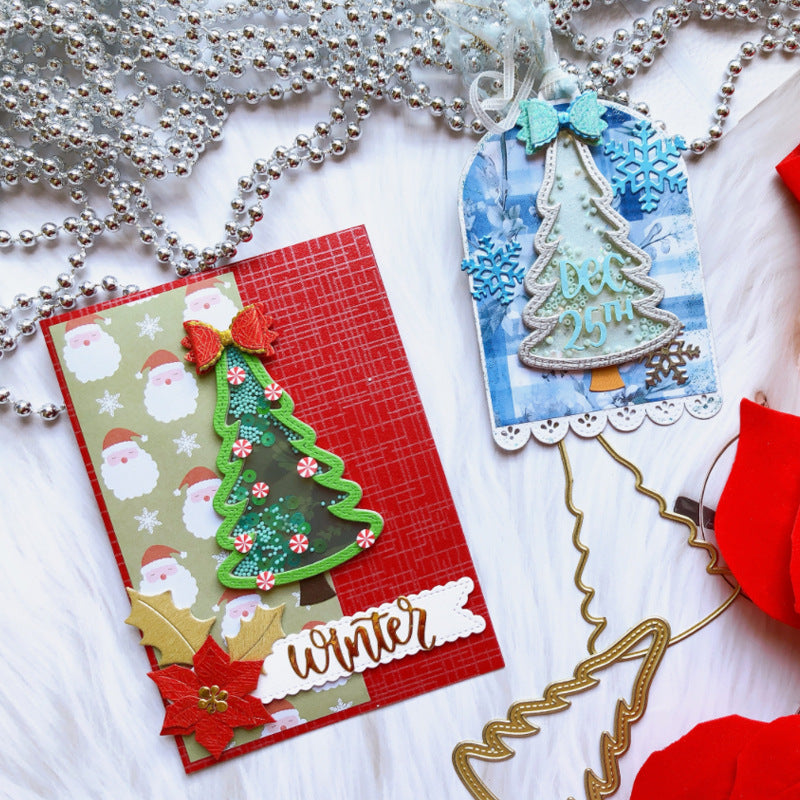 Christmas Tree Shake Card Metal Cutting Dies