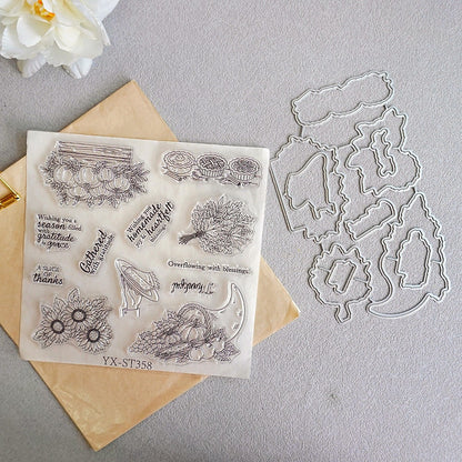 Autumn Harvest of Fruits Dies & Stamps Set