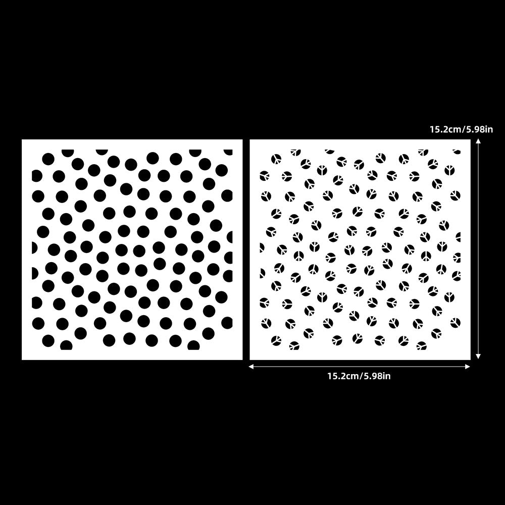 2 PCS Creative Patterns DIY Painting Hollow Stencil