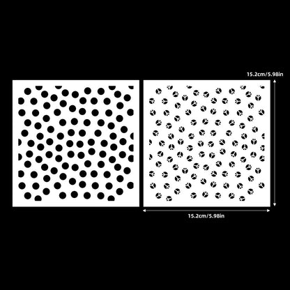 2 PCS Creative Patterns DIY Painting Hollow Stencil