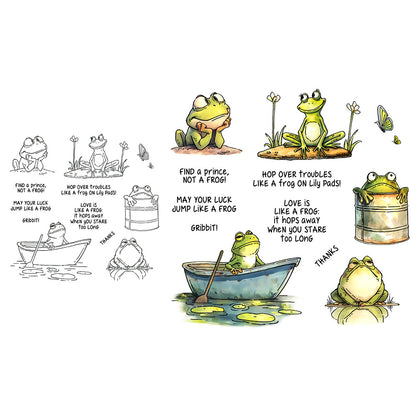 Humorous Frog Dies & Stamps Set