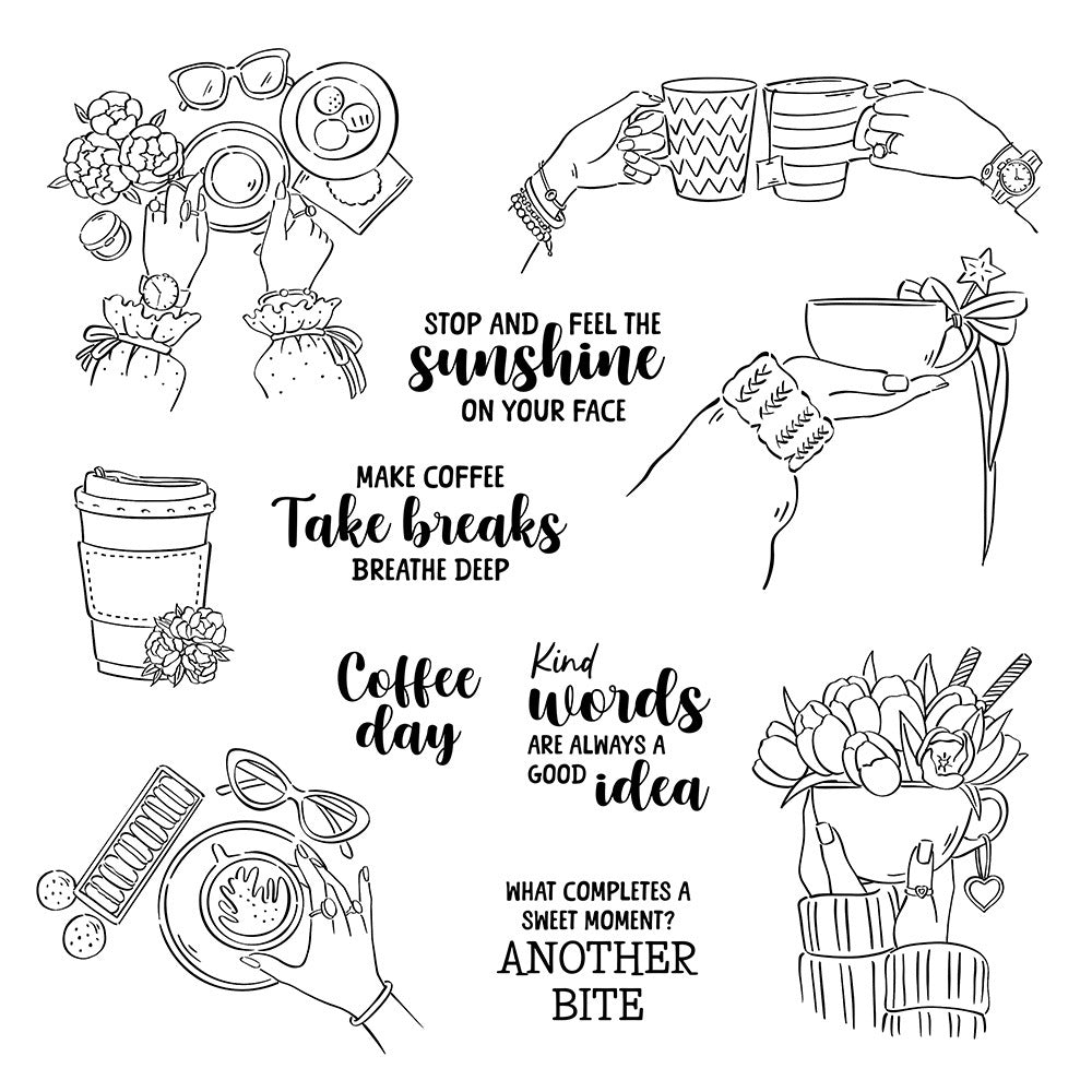 Coffee Life Clear Stamps