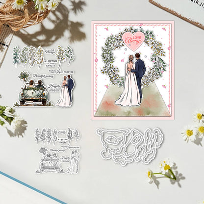 Wedding Theme Dies & Stamps Set
