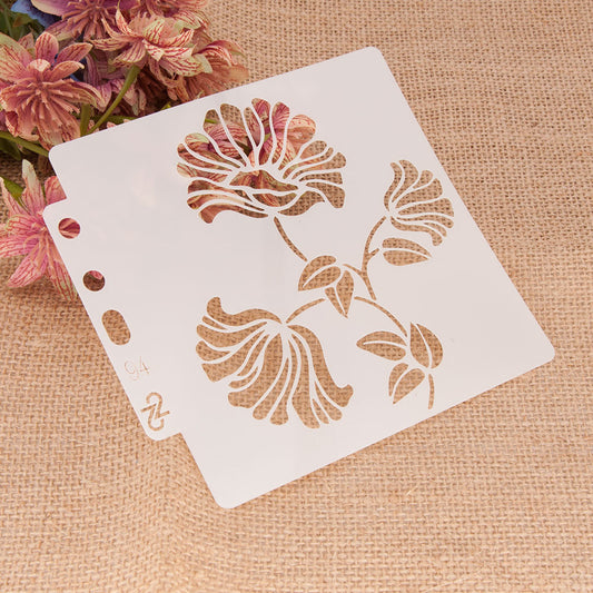 Multi-petal Flower Hollow Stencil