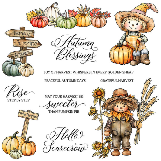 Autumn Harvest Scarecrow Dies & Stamps Set