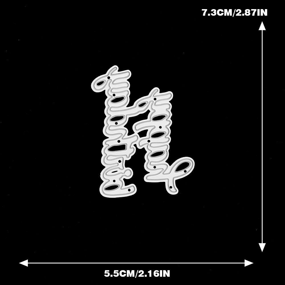"Happy Birthday" Words Metal Cutting Dies