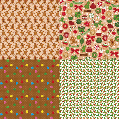 24PCS 6" Christmas Desserts Scrapbook Paper & Cardstock