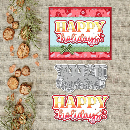 "Happy Holidays" Words Metal Cutting Dies