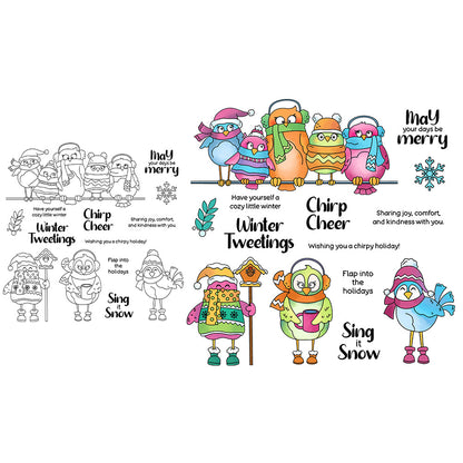 Winter Birds Dies & Stamps Set