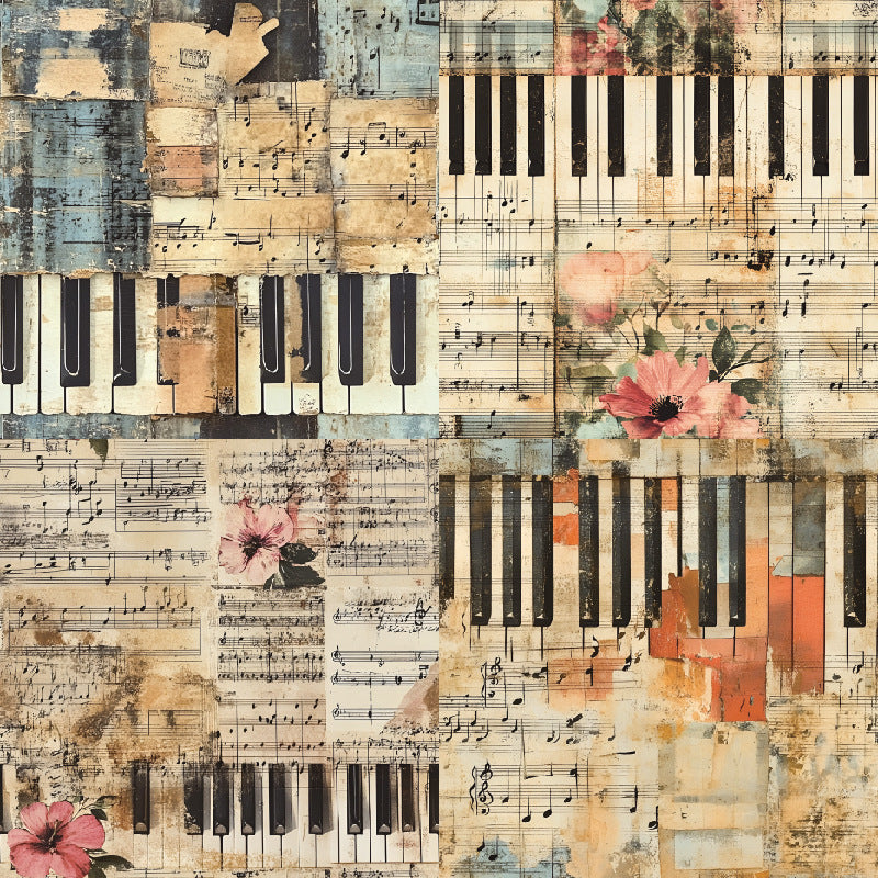 24PCS 6" Melody Bloom Scrapbook Paper & Cardstock