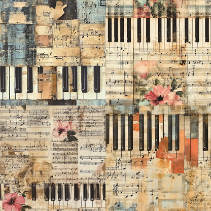 24PCS 6" Melody Bloom Scrapbook Paper & Cardstock