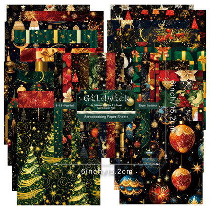 24PCS 6" Festival Theme Scrapbook Paper & Cardstock