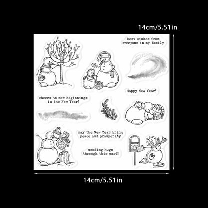 Winter Snowman Dies & Stamps Set