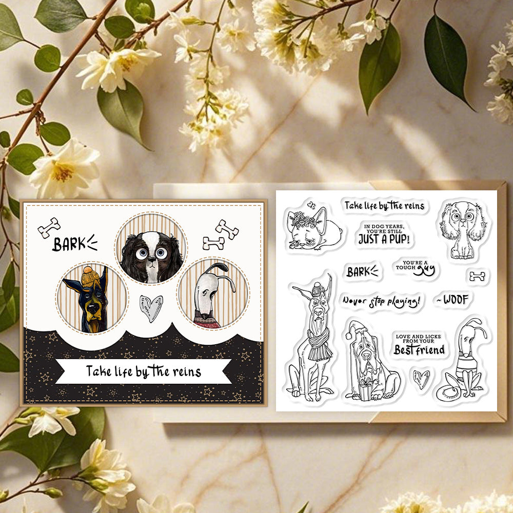 Funny Puppy Dies & Stamps Set