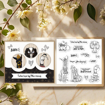Funny Puppy Dies & Stamps Set