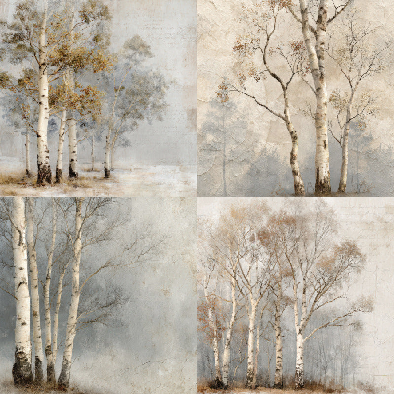 24PCS 6" Winter Woods Scrapbook Paper & Cardstock