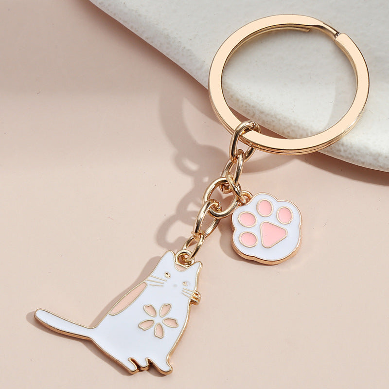 Cat Rabbit Balloon Keychain