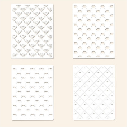 4 PCS Pretty Flowers Pattern DIY Painting Hollow Stencil