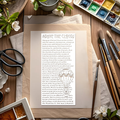 Article Pattern DIY Painting Hollow Stencil