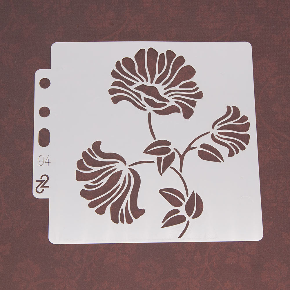 Multi-petal Flower Hollow Stencil