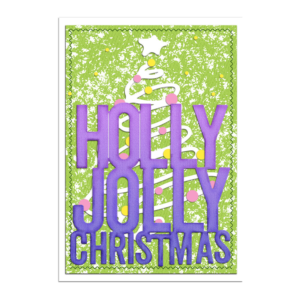 "HOLLY JOLLY CHRISTMAS" Phrase Metal Cutting Dies