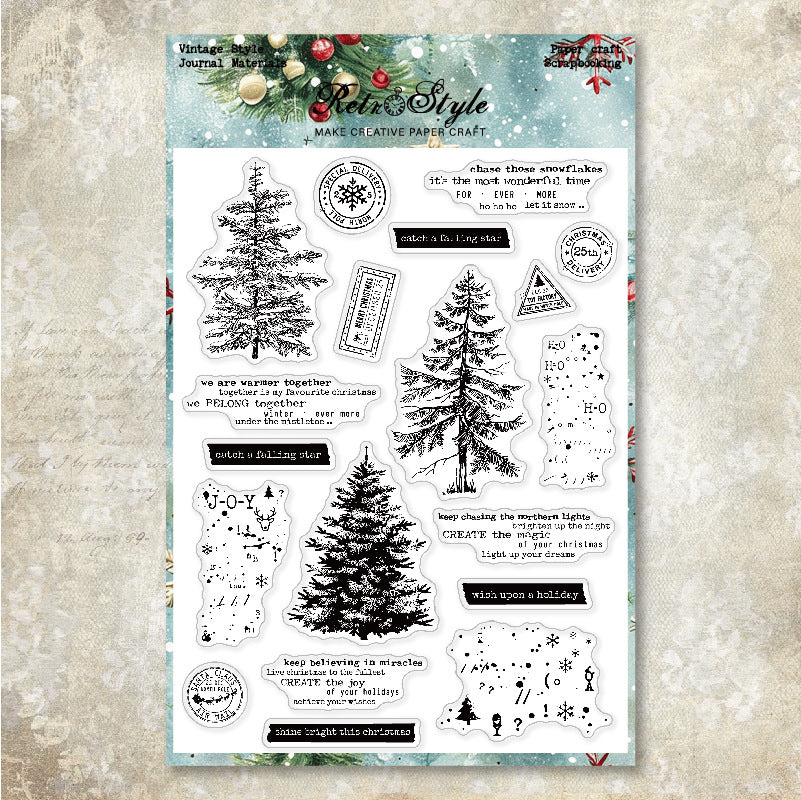 Christmas Theme DIY Decorative Journal Clear Stamps