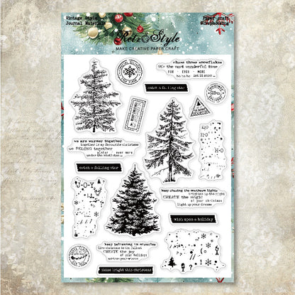 Christmas Theme DIY Decorative Journal Clear Stamps