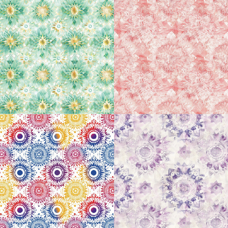 24PCS 6" Soft Mosaic Scrapbook Paper & Cardstock
