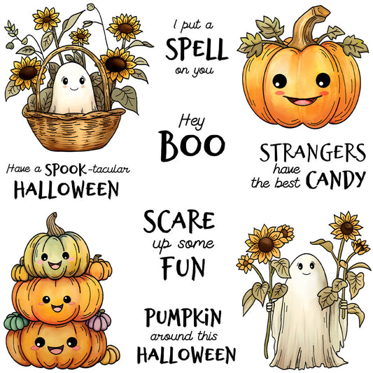 Halloween Pumpkin Dies & Stamps Set