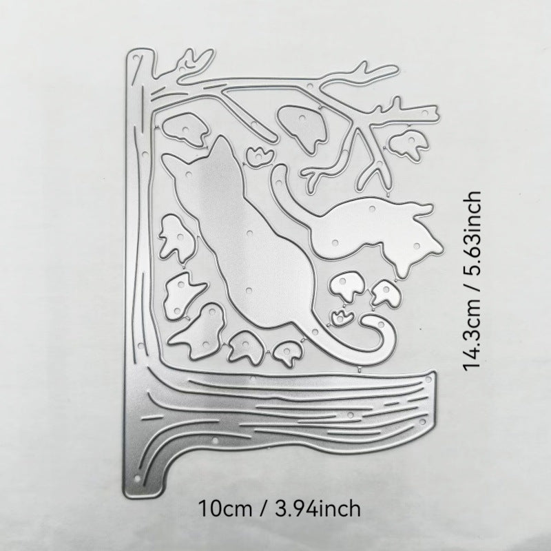 Two Little Kittens in the Tree Metal Cutting Dies