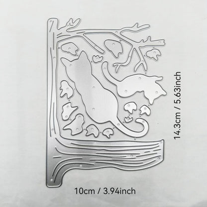 Two Little Kittens in the Tree Metal Cutting Dies