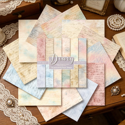 24PCS 6" Diary Scrapbook Paper & Cardstock