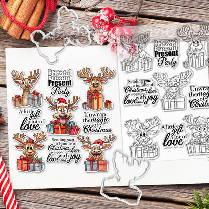Christmas Deer Gifts Dies & Stamps Set