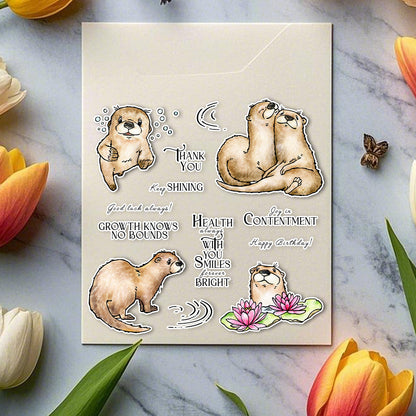 Cute Sea Otter Dies & Stamps Set
