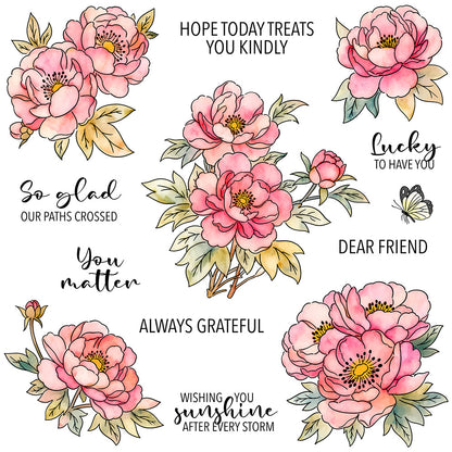 Beautiful Hibiscus Flowers Clear Stamps