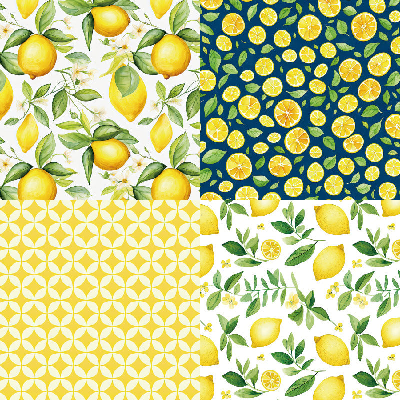 24PCS 6" Lemonade Summer Scrapbook Paper & Cardstock