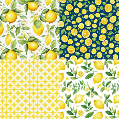 24PCS 6" Lemonade Summer Scrapbook Paper & Cardstock