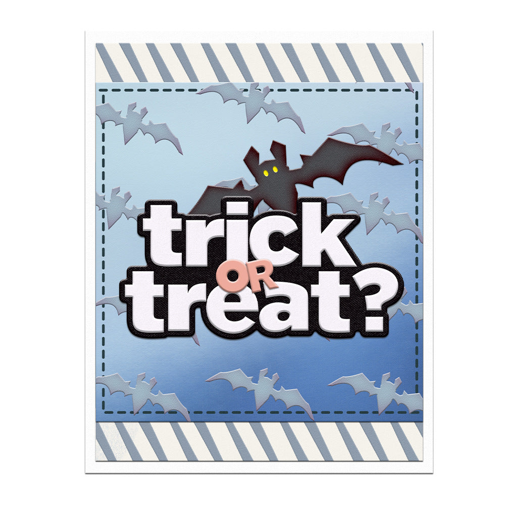 "Trick Or Treat" Words Metal Cutting Dies
