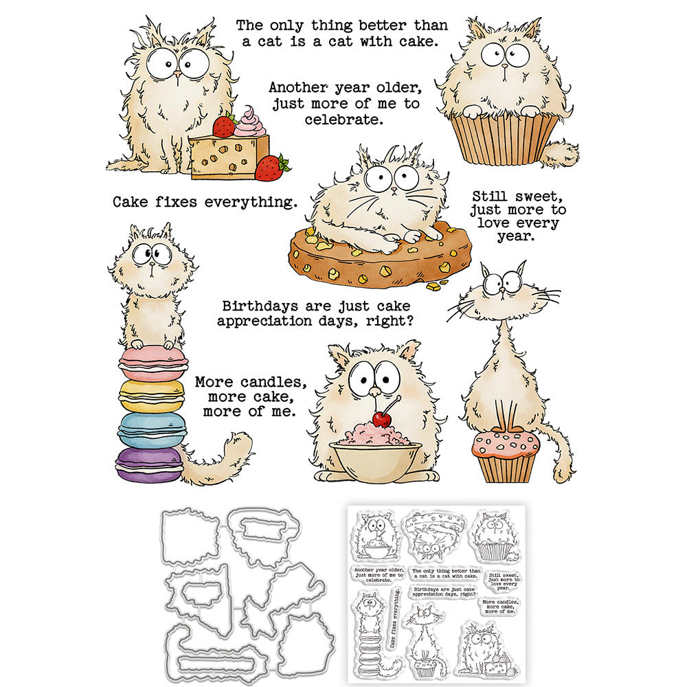 Macaron Cats Dies & Stamps Set