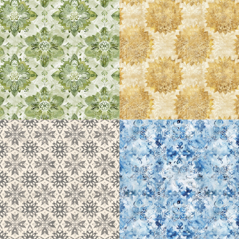 24PCS 6" Soft Mosaic Scrapbook Paper & Cardstock