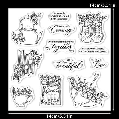 Autumn Diary Dies & Stamps Set
